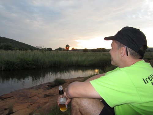 KK watching the sun setting