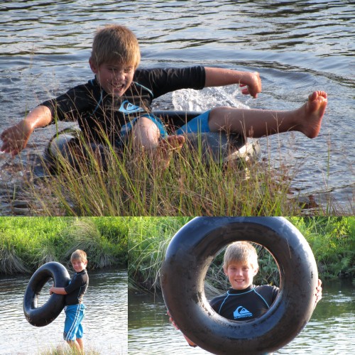 Simon enjoying the supa-tube