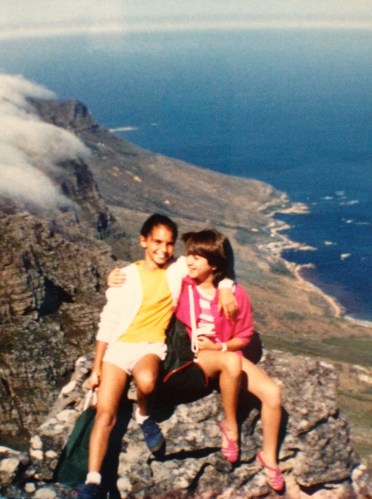 Our school trip to Cape Town when we were 10 years old. (We didn’t do selfies in those days, I was taking the picture).